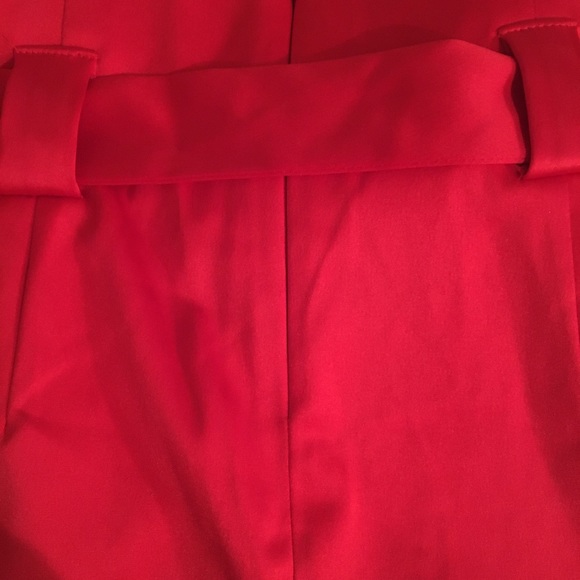 Express Red satin pencil skirt with bow - Picture 3 of 3